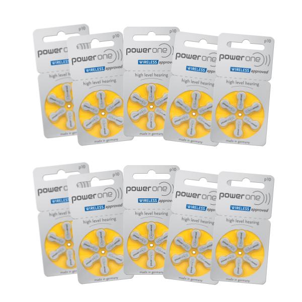 Power One Hearing Aid Batteries Size 10 Pack of 60