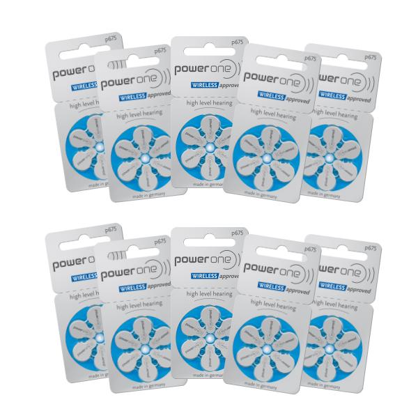 Power One Hearing Aid Batteries Size 675 Pack of 60