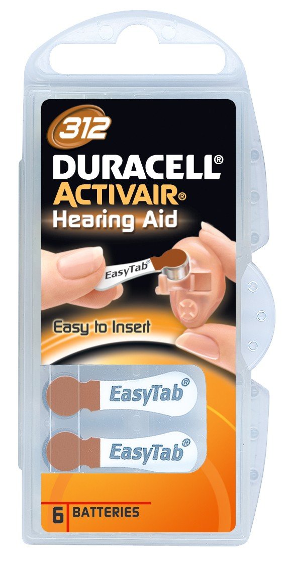 Duracell Activair Hearing Aid Batteries Size 312