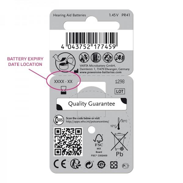 Power One Hearing Aid Batteries Size 312 Pack of 60