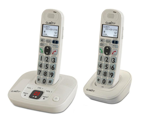 Clarity D712 Duo Amplified Cordless Telephones With Answering Machine