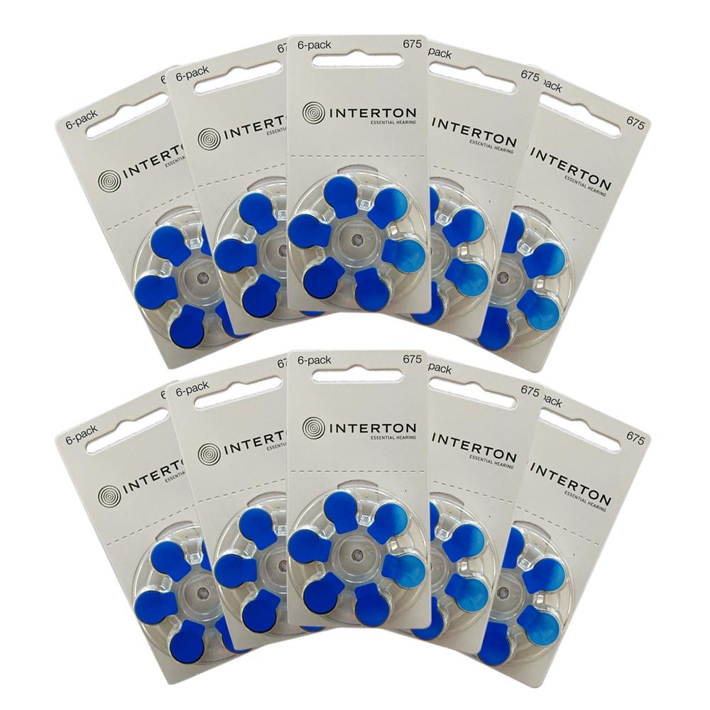 Interton Hearing Aid Batteries Size 675 Pack of 60